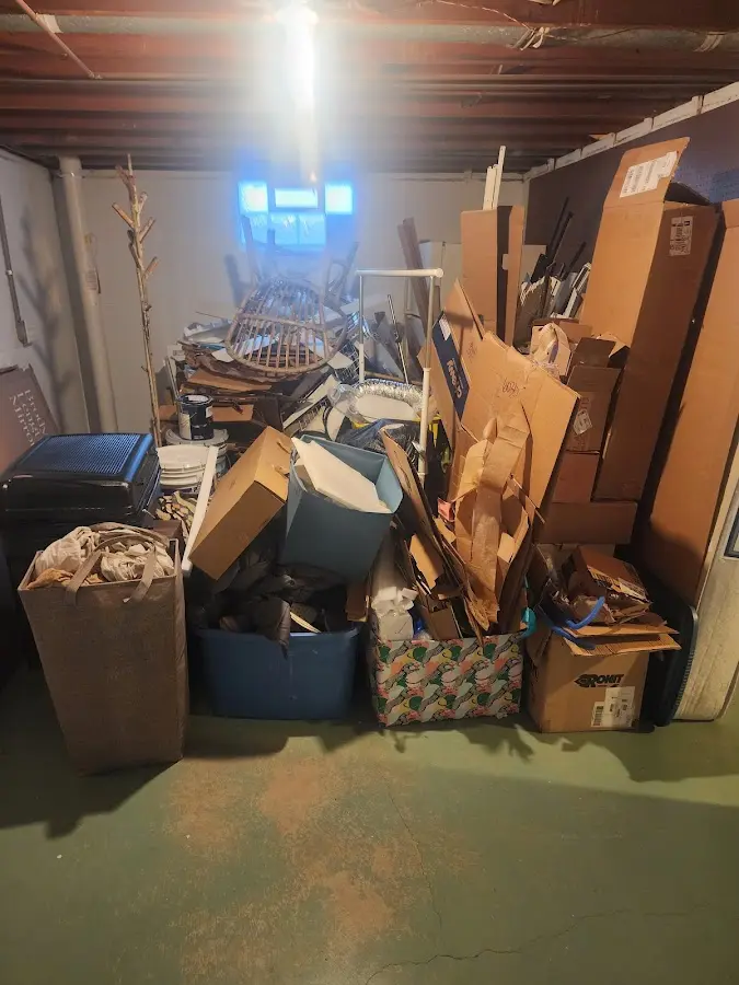 Roll-off dumpster container at job site for Concrete Dumpster Rental in Greenville